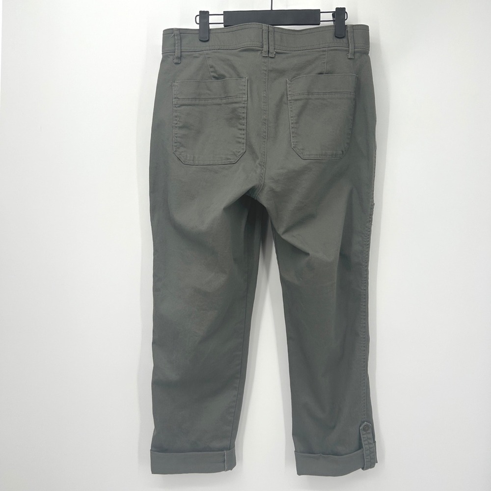 Democracy Womens 12 Olive Green Ab Technology Utility Cargo Cropped Pants - Picture 4 of 6